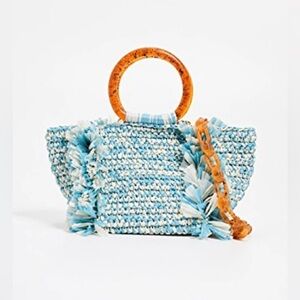 🚨SOLD🚨Carolina Santo Domingo Corallina Top Handle Raffia Bag